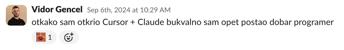 Slack poruka iz septembra 2024.