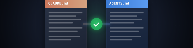 CLAUDE.md i AGENTS.md fajlovi spojeni zelenom kvačicom