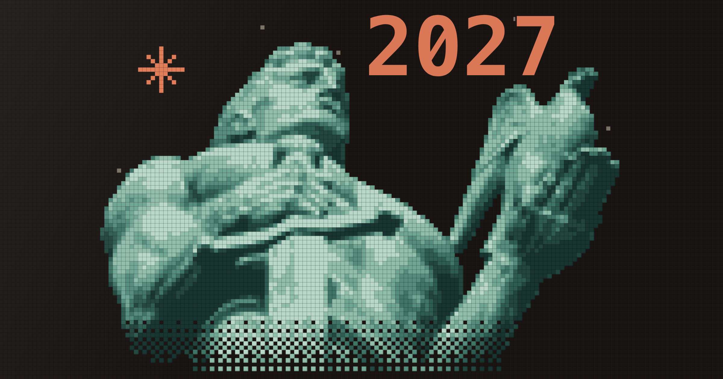 Pixel art statue Pobednika i 2027