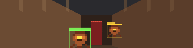 Retro FPS prizor sa okvirima odluke preko protivnika