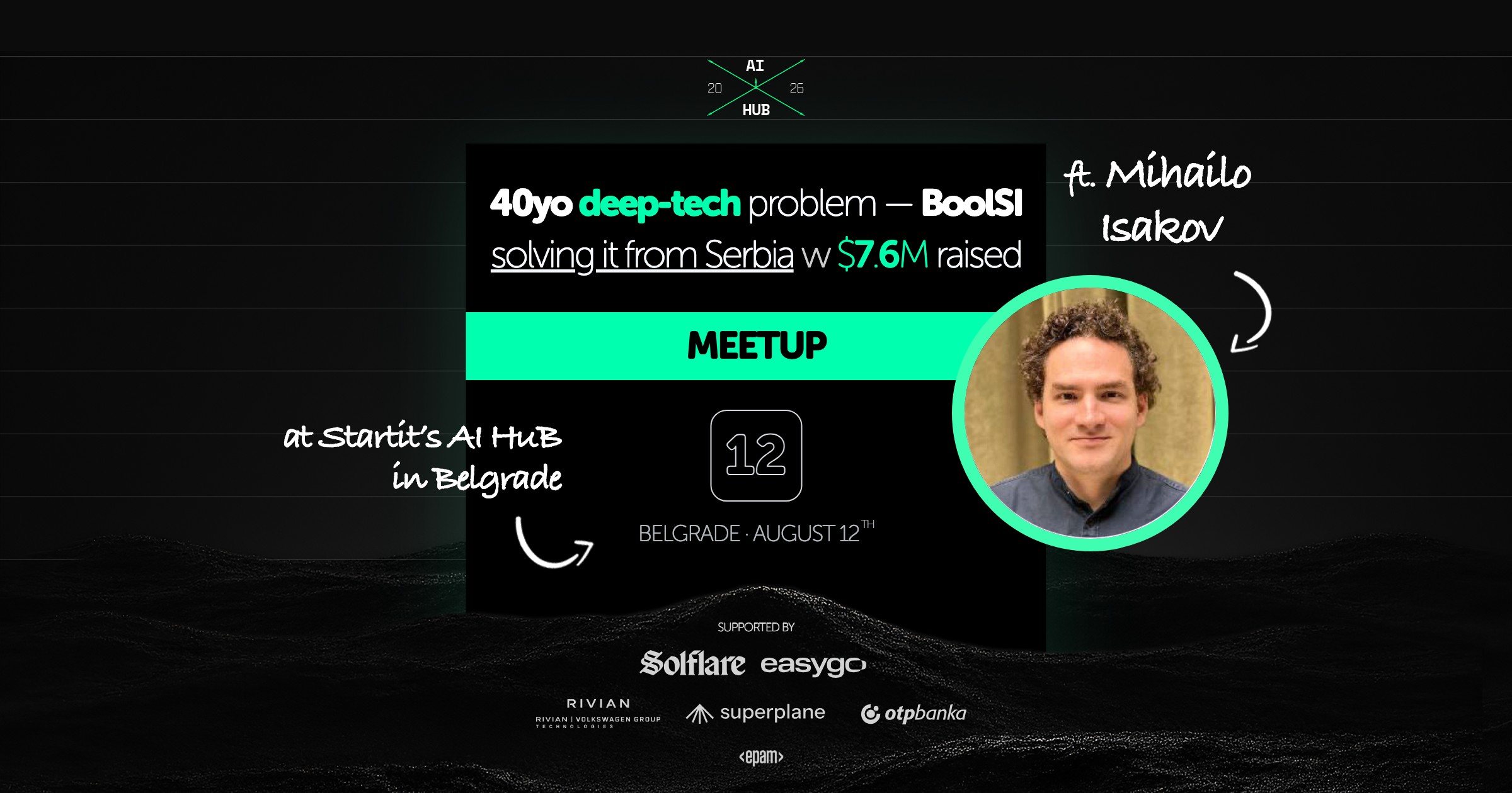 AHM31 najava: 40yo deep-tech problem, BoolSi, Mihailo Isakov, Beograd 12. avgust
