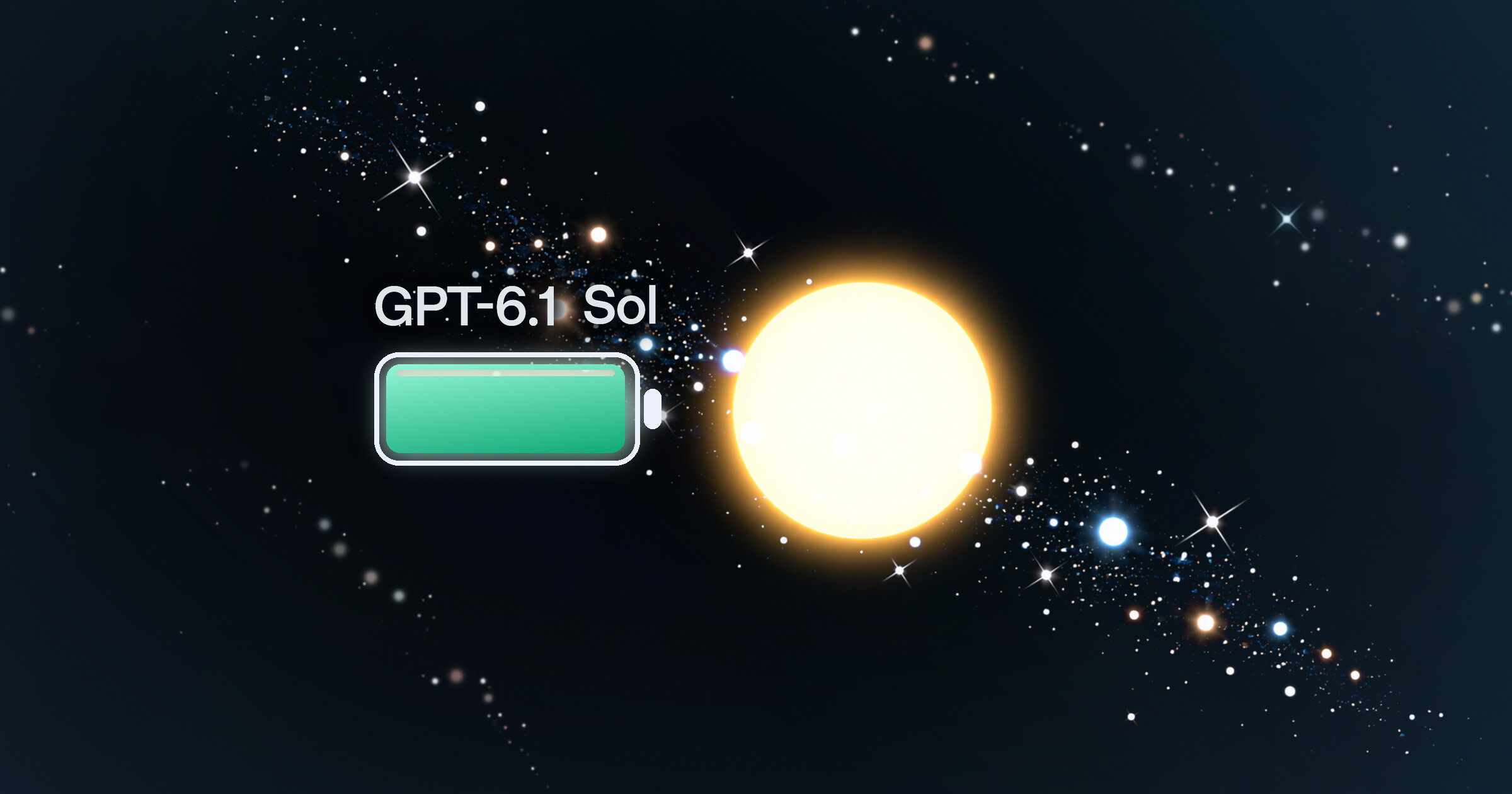 GPT-6.1 Sol: baterija nedeljnog limita skoro puna, pored sunca