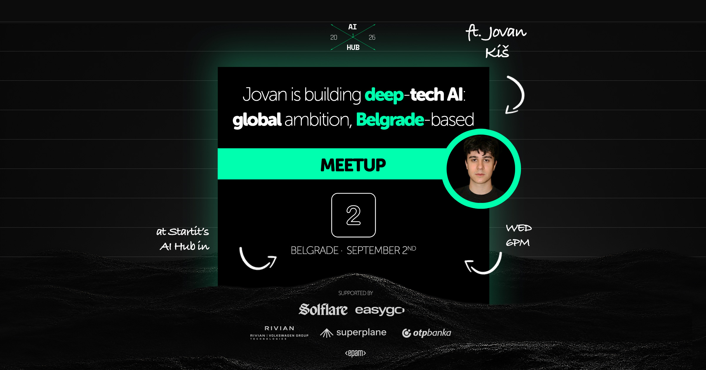 AI Hub meetup: Jovan Kiš, sreda 2. septembar, Beograd