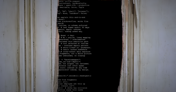 Mračni kod — dark code ilustracija