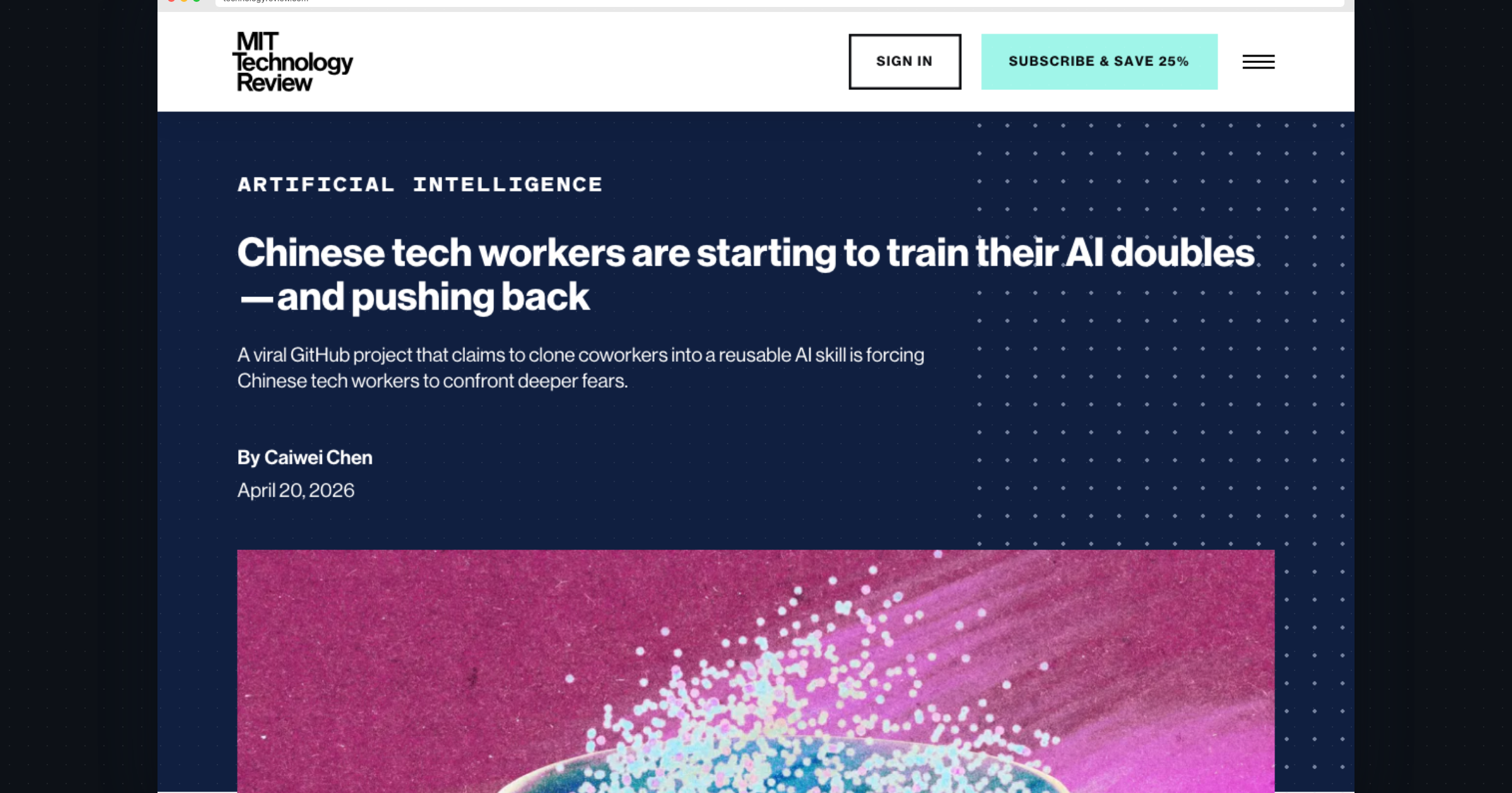 MIT Technology Review - Chinese tech workers AI doubles
