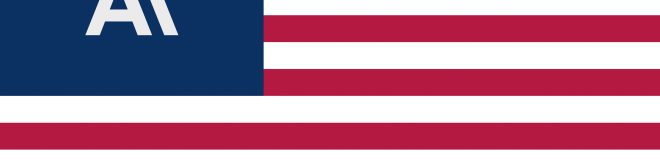 Američka zastava sa Anthropic logom umesto zvezda