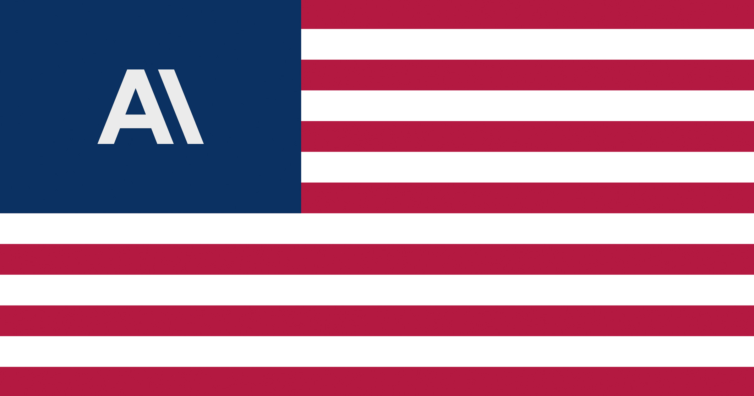 Američka zastava sa Anthropic logom umesto zvezda