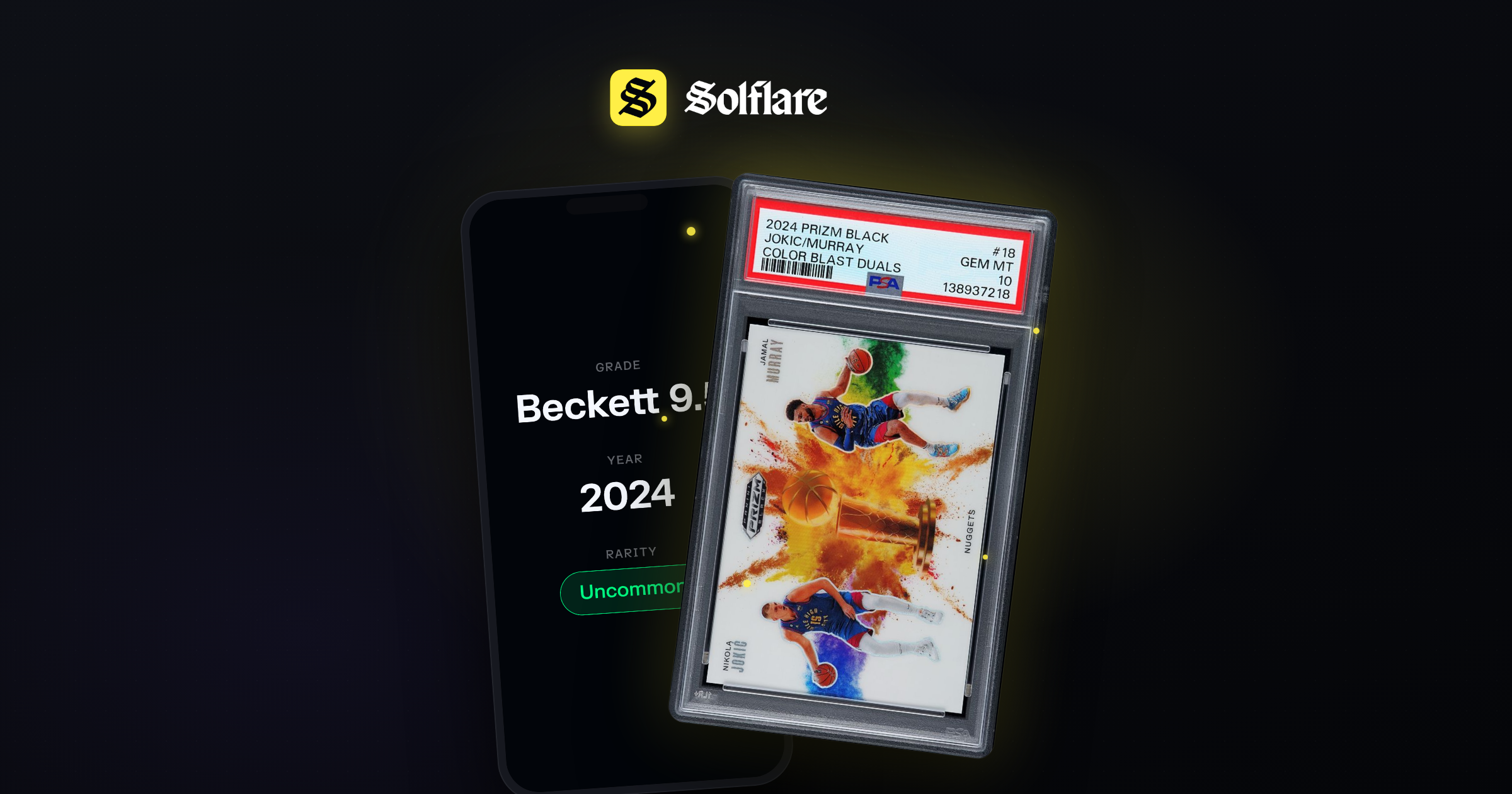 Solflare Packs — gradirana Jokić kartica