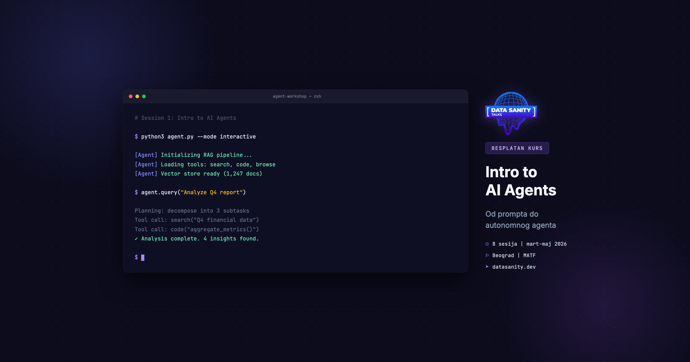 Besplatan kurs o AI agentima u Beogradu, prijave do 8. marta u ponoć