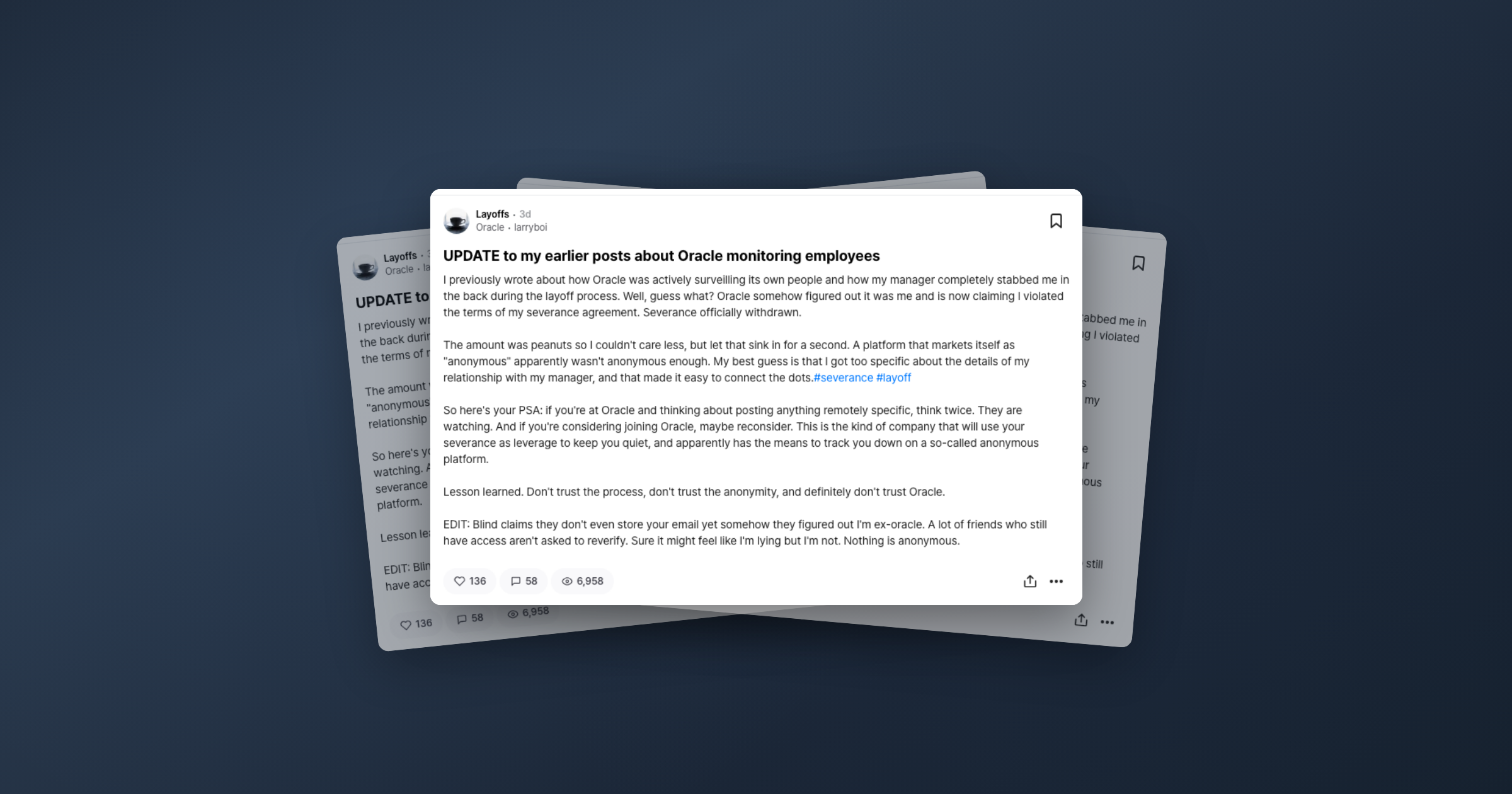 Oracle navodno oduzeo otpremninu zaposlenom koji je zbog otkaza anonimno kritikovao firmu na forumu