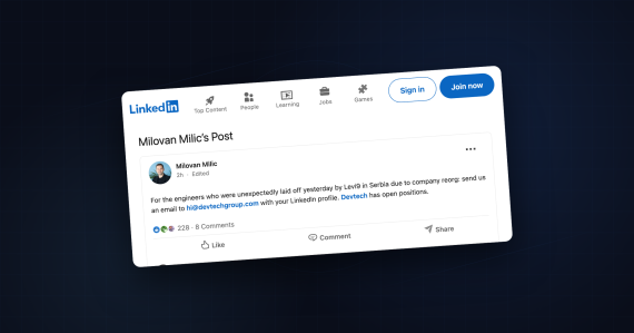 Devtech poziva otpuštene IT-jevce