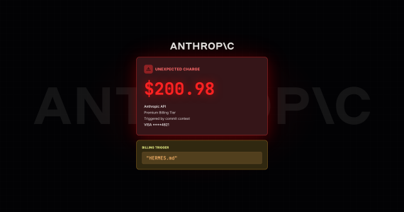 Anthropic unexpected charge .98