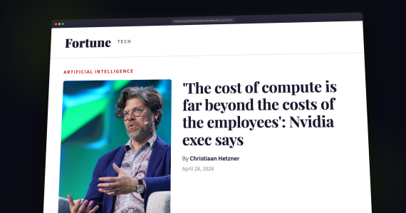 Cena AI je daleko veća od cene ljudskog rada, kaže jedan od direktora NVIDIA