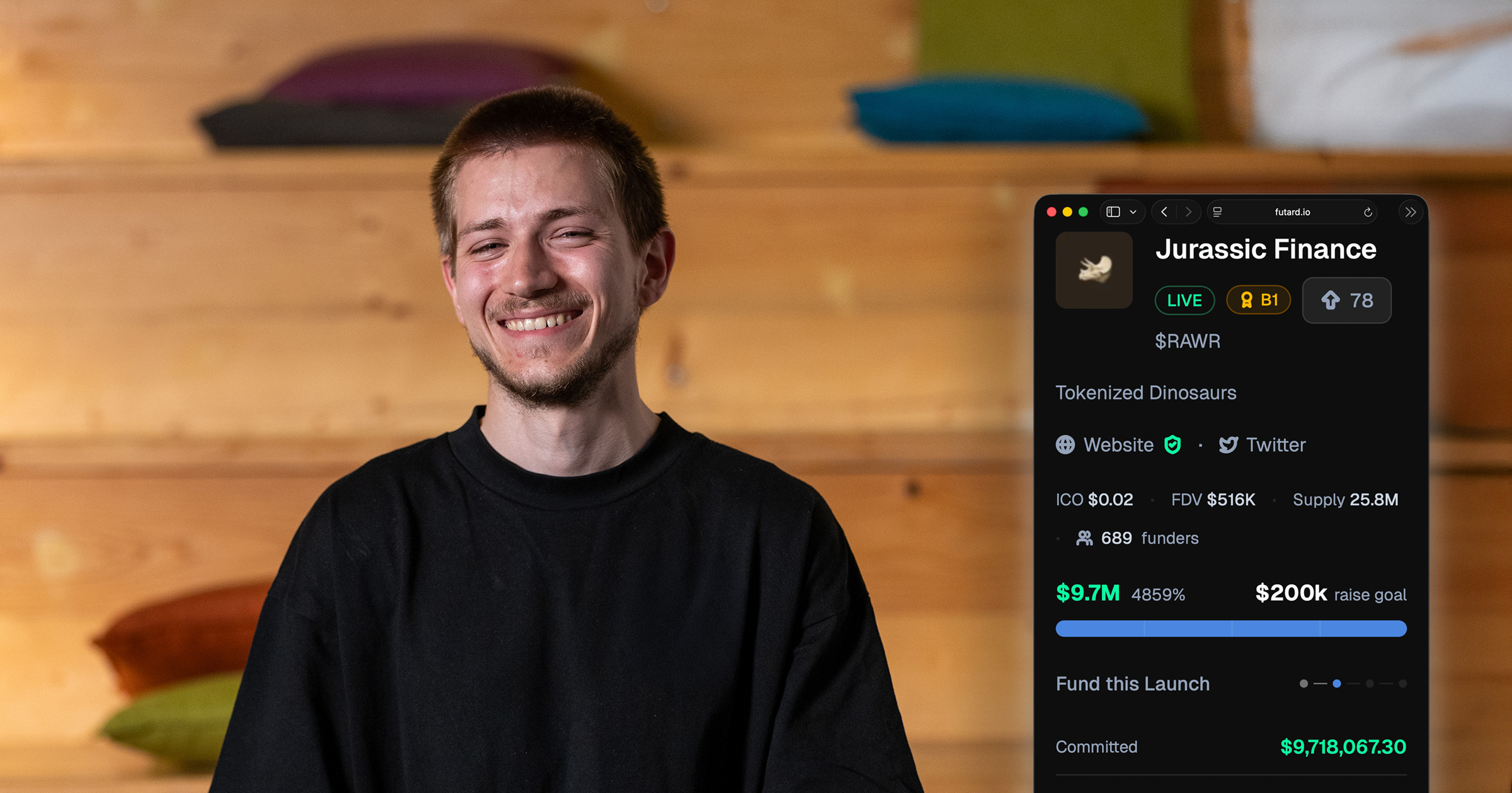 Vukan Ljubojević u AI Hubu sa Jurassic Finance dashboard-om