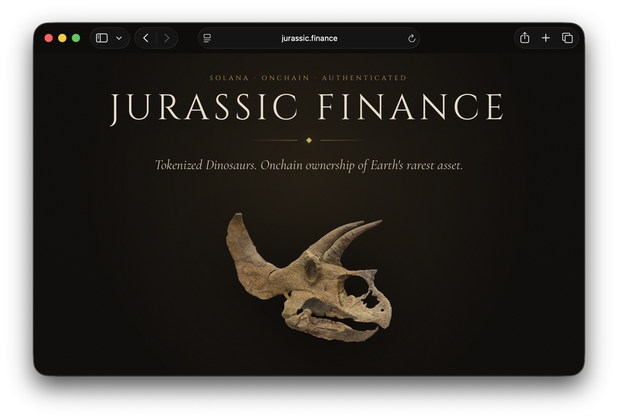 Jurassic Finance sajt — Tokenized Dinosaurs